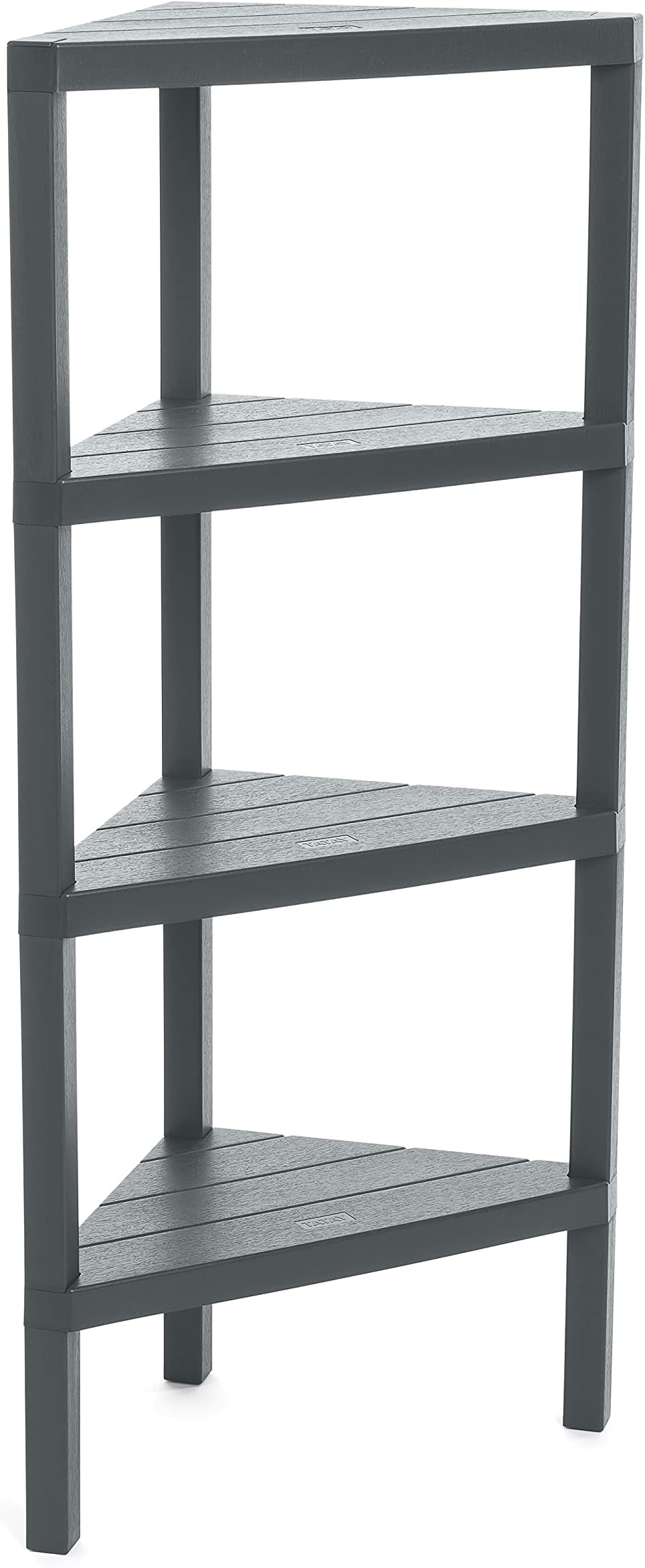 Tatay Lombok Grey 4 Tier Corner Shelf Moisture Resistant 32 kg Load
