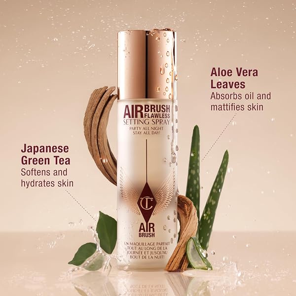 CHARLOTTE TILBURY AIRBRUSH FLAWLESS SETTING SPRAY – ULTRA-FINE HYDRATING MIST TO PRIME & SET MAKEUP UP TO 16HR – SOOTHES AND BLURS SKIN, WATERPROOF, WEDDING MAKEUP