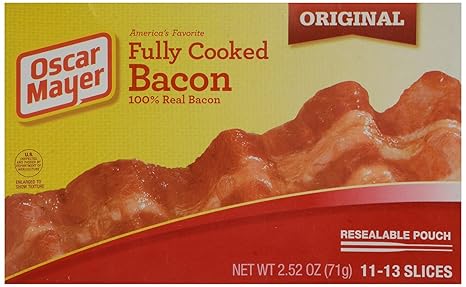 Oscar Mayer Fully Cooked Bacon 2 52oz Box Pack Of 4 Amazon Com Grocery Gourmet Food