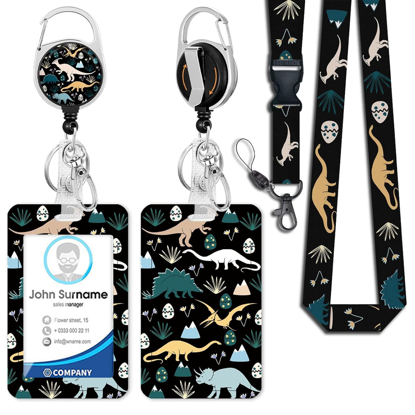 JKDHJK Lanyard with Card Holder, Id Card Holder for Neck, Teacher, Nurse, Student Lanyard, Stretchable Key Buckle, Easy Disassemble Card Cover