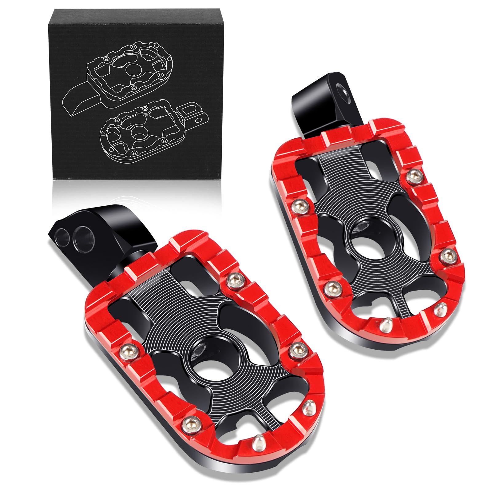 Photo 1 of TDZ M8 Softail Lowrider Rear Footpegs For Harley Softail Slim/Lower Rider/Street Bob/Fat Bob/Sport Glide 2018-2023, Motorcycle MX Style Footpegs Footrest Pedal for Harley