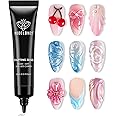 Modelones 3D Nail Gel Art, Sculpting Gel Nail Glue for Nail Charms, Chrome Nail Powder and Rhinestone, 15 g 4 in 1 No Wipe Gel, Nail Art DIY Home for Drawing, Need UV Light Cured