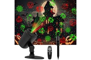 ATAEFR Halloween Projector Lights Outdoor, Remote Control, Waterproof Halloween Decor Energy Saving High Brightness, Timer, 3 Light Modes for Yard, Window Wall, Parties, Community Events, Store Decorations
