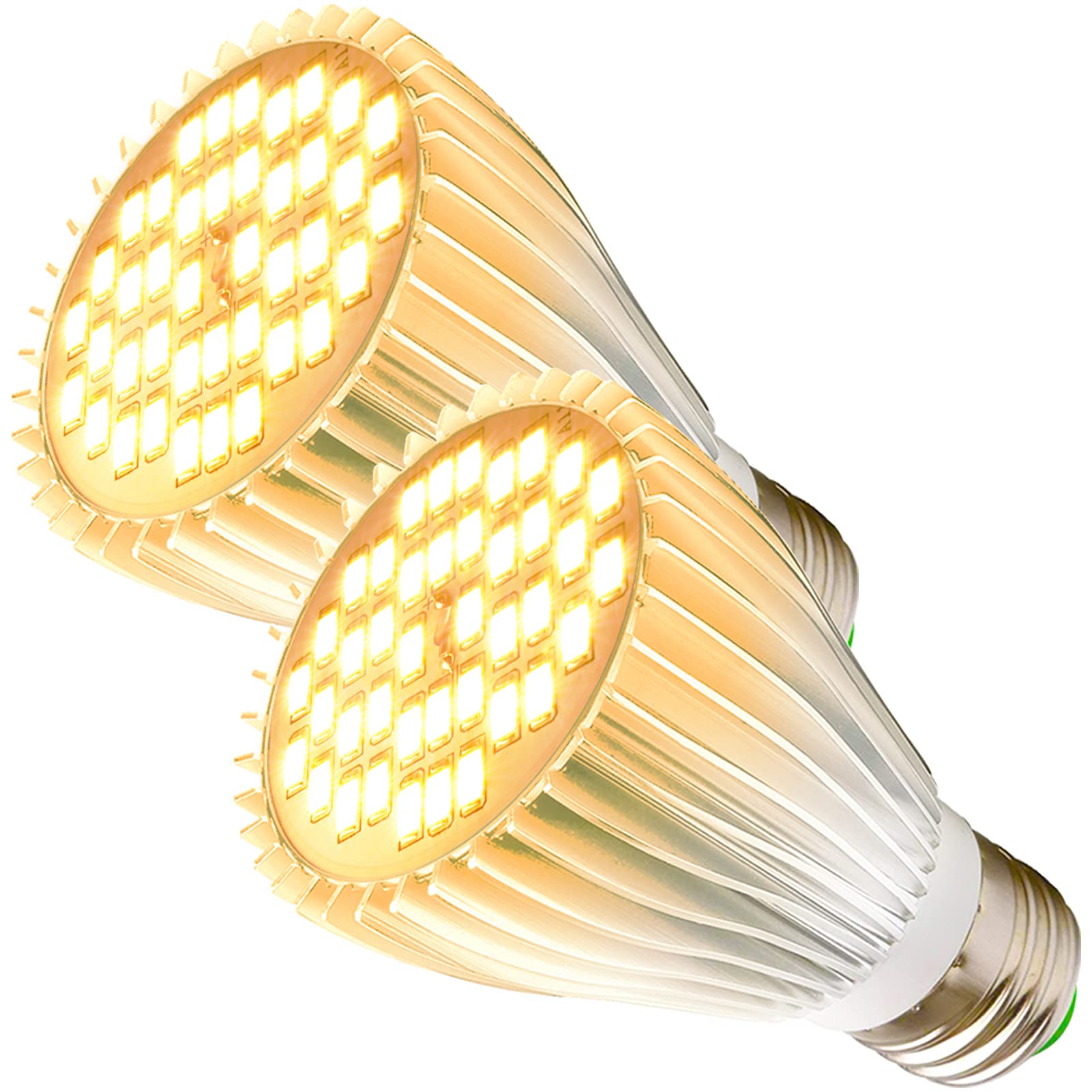 Photo 1 of MILYN 2 Pack LED Grow Light Bulb, 30W Full Spectrum Plant Light Bulb Warm LED Grow Lights for Indoor Plants Vegetables, Flowers, Houseplants and Seedlings, E26 Lamp for Greenhouse, Garden, Hydroponic