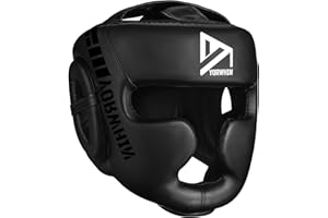 YORWHIN 𝗣𝗥𝗘𝗠𝗜𝗨𝗠 Youth Kids Boxing Headgear, MMA Training Sparring Safety Head Guard, Boxing Head Gear Helmet for Training Kickboxing Sparring Karate Taekwondo Muay Thai
