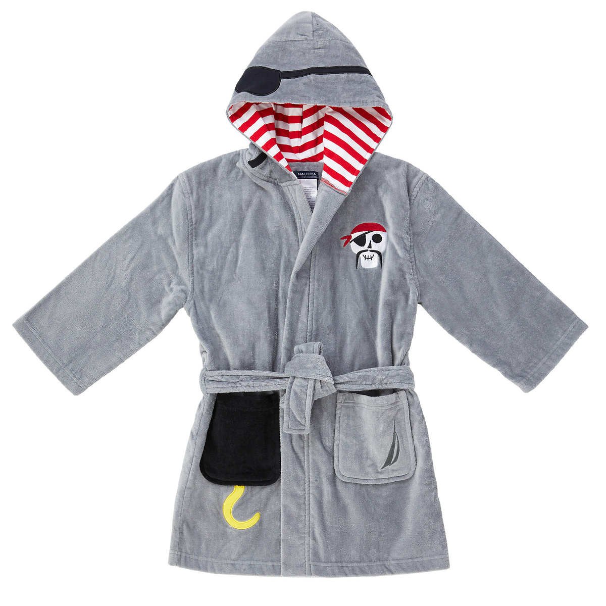 Nautica Boys' Hooded Terry Velour Swim Coverup Beach Robe Beachwear