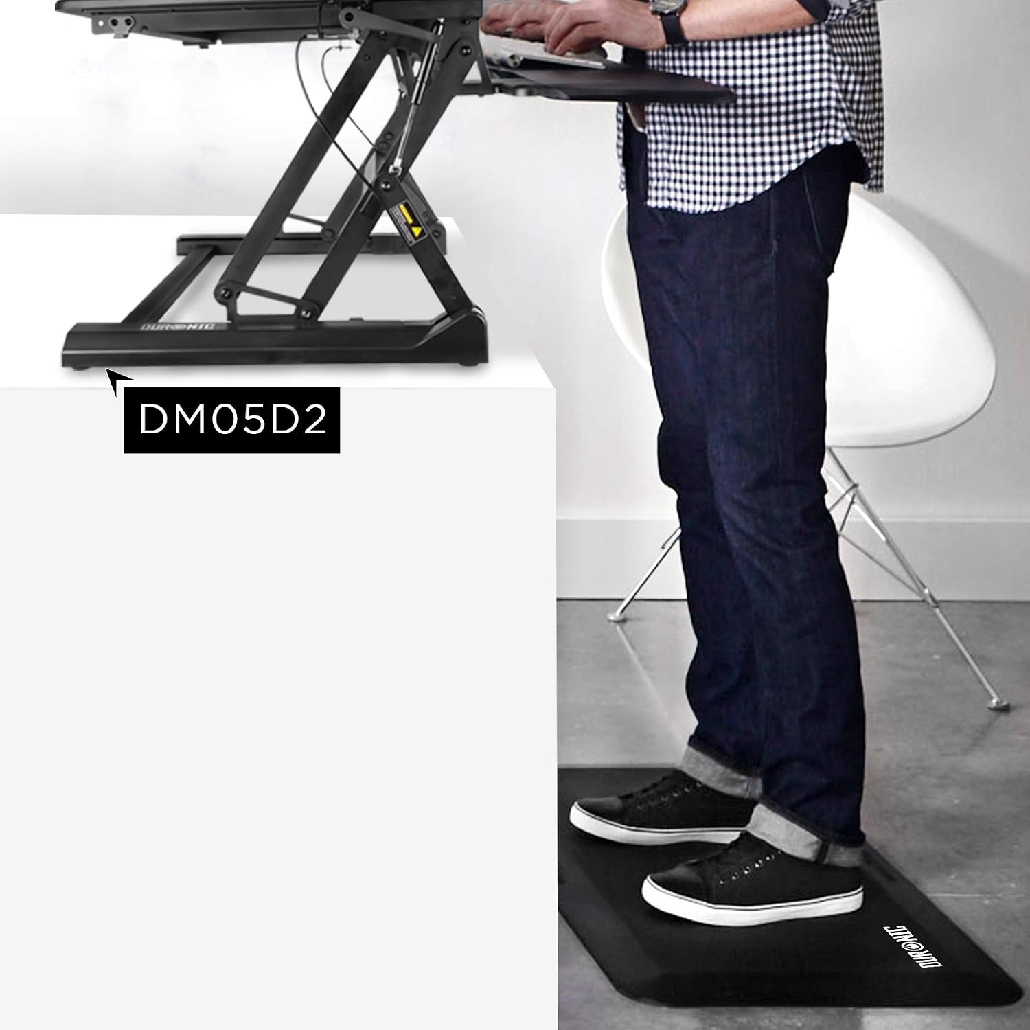 Duronic Anti-Fatigue Mat DM-MAT1 Ergonomic Design for Home Office Sit Stand Desk Floor Mat - Image 3