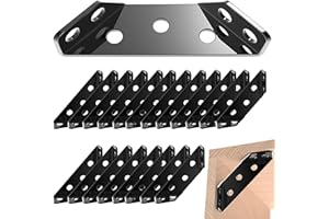 Bigwaves 20pcs Corner Bracket, Universal Stainless Steel Furniture Corner Connector, Heavy Duty Triangular Support Angle Brackets for Wood Furniture, Cabinets, Tables, and Chairs