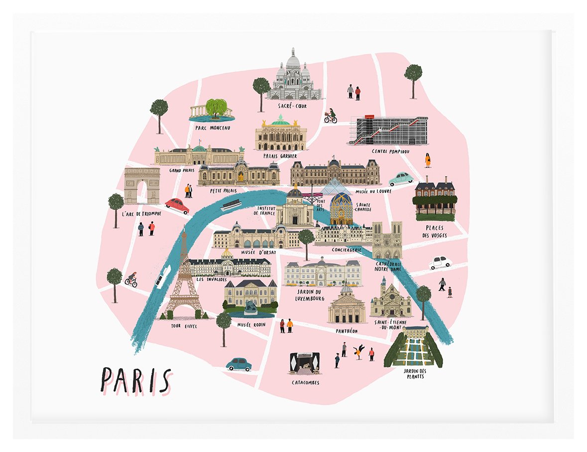 Alex Foster Illustration The Paris map