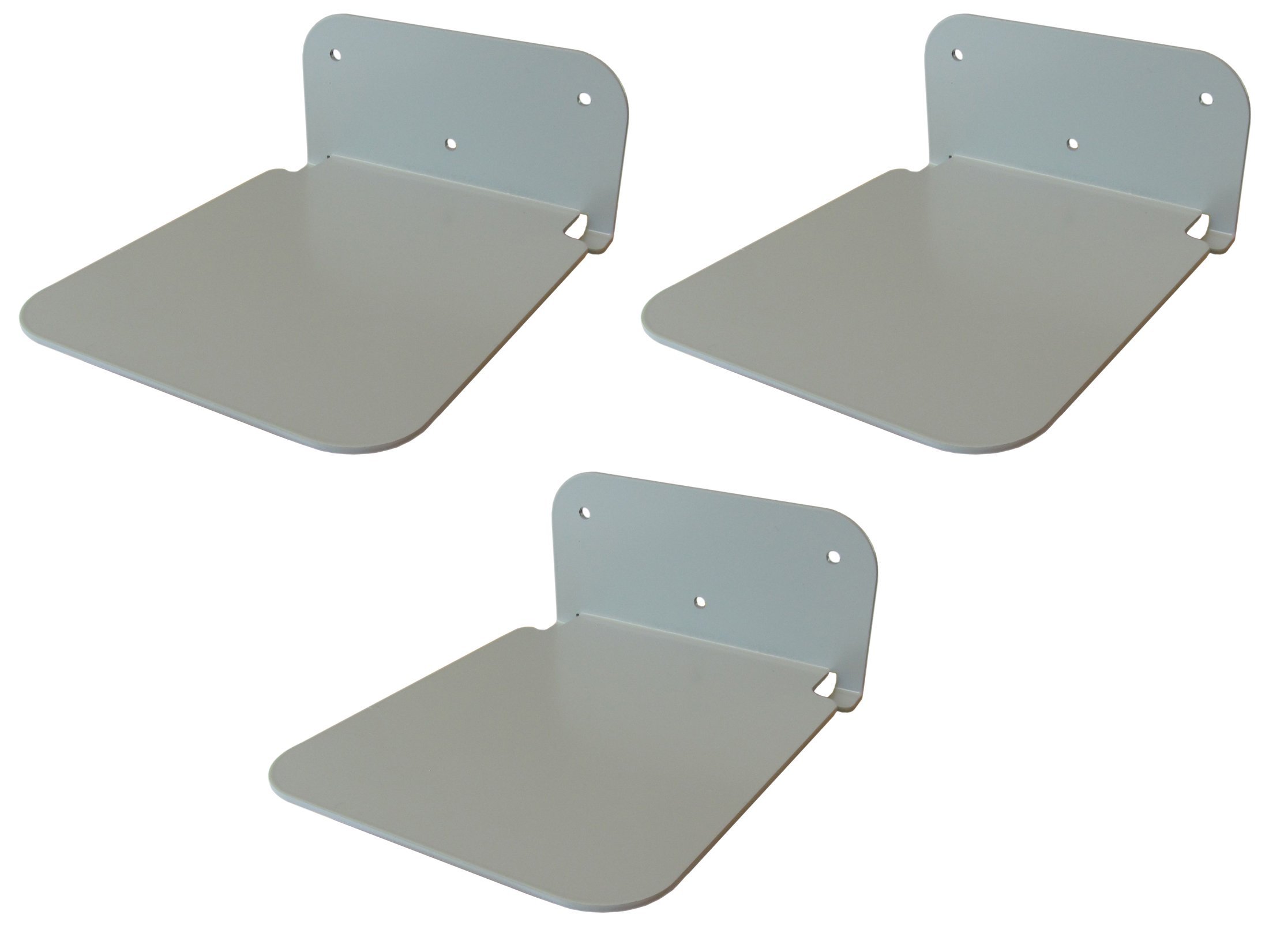 Galleksa Invisible Concealed Floating Metal Bookshelf Wall Mounted Storage for Home Room Creative Decoration Book Display (3 - Pack, Silver)