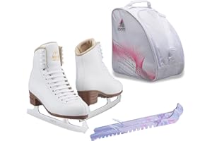 SKATE GURU Jackson Ultima Figure Ice Skates for Women and Girls Bundle with Bag and/or Guardog Skate Guards