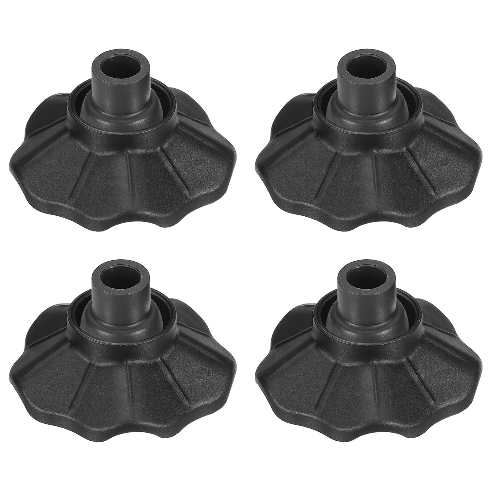 PATIKIL 0.59 Inch Chair Foot Cover, 4 Pack Non-Slip Camping Chair Legs Cap Replacement Folding Chair Table Leg Pads Floor Protectors Stability on Rugged Fit for 0.59"(15mm) Legs, Black