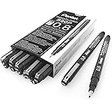 Pentel Arts Pointliner Drawing Pen, 0.8mm, Black Ink, Box of 12 Pens (S20P-8A)