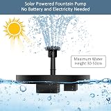 AISITIN Solar Fountain with 6 Nozzles Floating Pond Pump Garden Water Feature view 5
