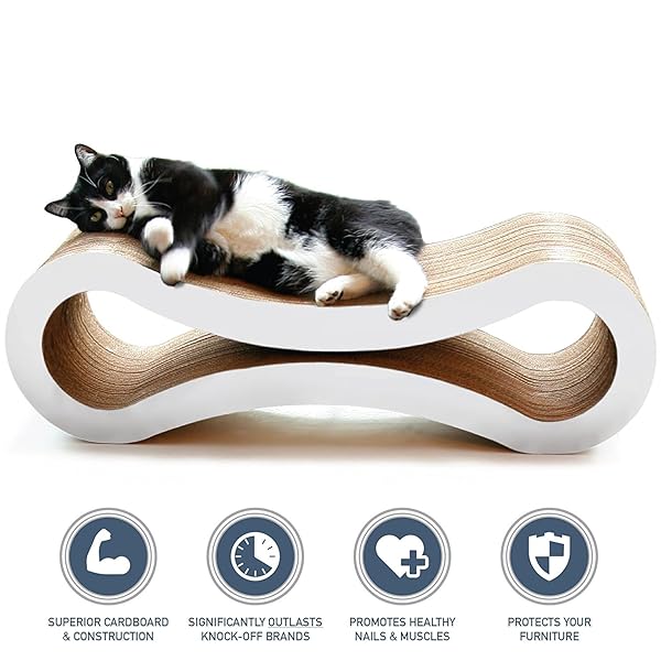 PetFusion Ultimate Cat Scratcher Lounge. [Superior Cardboard & Construction]