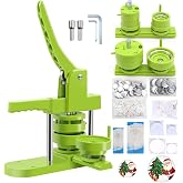 MK.Bear Button Maker Machine - Multiple Sizes 1.25in+2.25in, Kit for DIY Gifts, Button Press Machine with Free 200PCS 32-58mm Supplies &amp; 2 Circle Cutter