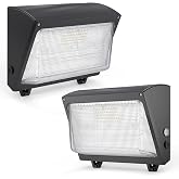 Litezone LED Wall Pack Light: 120W 18000lm LED Security Flood Lighting with Dusk to Dawn Photocell - Glass Lens Outdoor LED Wall Lights 2Pakcs for Yard ETL Listed