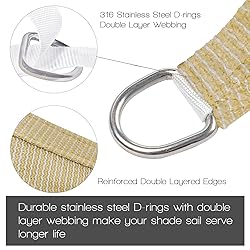 Artpuch 12'x24' Beige Sun Shade Sail UV Block 185