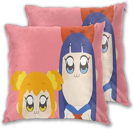 Amazon Co Jp ポプテピピック クッションカバー 2枚セット 車載クッションカバー ソファー用クッションカバー おしゃれ かわいい 洗える ごろ寝 お昼寝 座布団カバー ４５ｘ４５ｃm ホーム キッチン