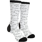 Giinly Math Teacher Socks Novelty Funny Crew Socks Crazy Gifts For Men Women