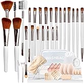 GZIXBDA Makeup Brush Set, 52Pcs Makeup Tool Set Premium Synthetic Foundation Concealers Powder Eye Shadows Makeup Brushes Kit for for Beginner Professional, Beige