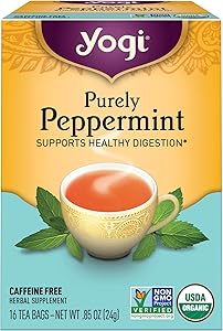 Yogi Purely Peppermint Tea 16BAGS NET WT 0.85OZ (24G)