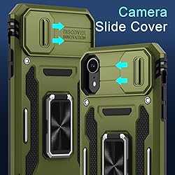 DEERLAMN for iPhone XR Case with Slide Camera