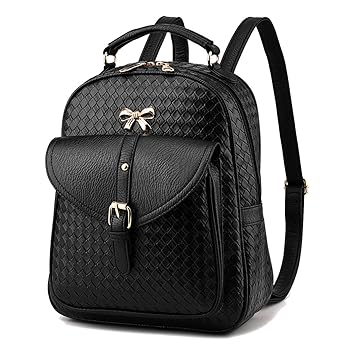Coolives Mango Superior Arco Mochila para Mujer Negro tejeduría: Amazon.es: Equipaje