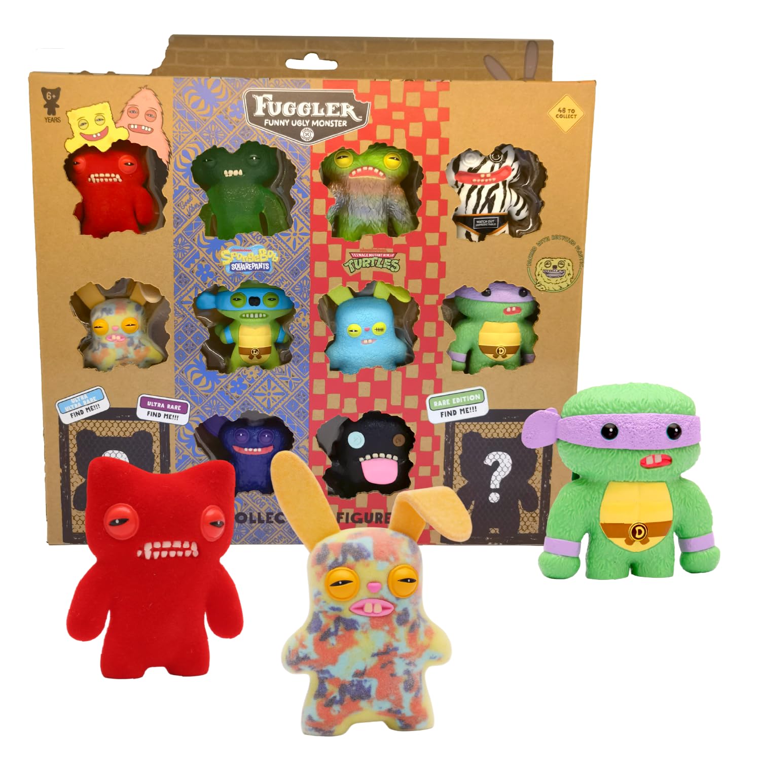 Fuggler Series 2 Collectible Figures 12-Pack Window Box | Mystery Toy Bundle with Rare Chase Figures, Creepy Miniatures, Disturbing Designs, Hidden Surprises, Collector Display Set (Assortment C)