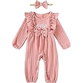 Aslaylme Baby Girl One Year Old Birthday Outfit - First Birthday Romper