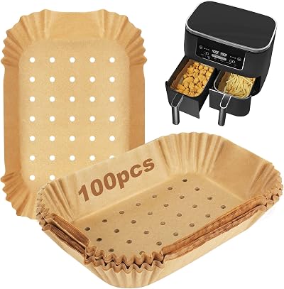 YQL Air Fryer Liners 100Pcs Perforated Parchment Paper AF300UK AF400UK
