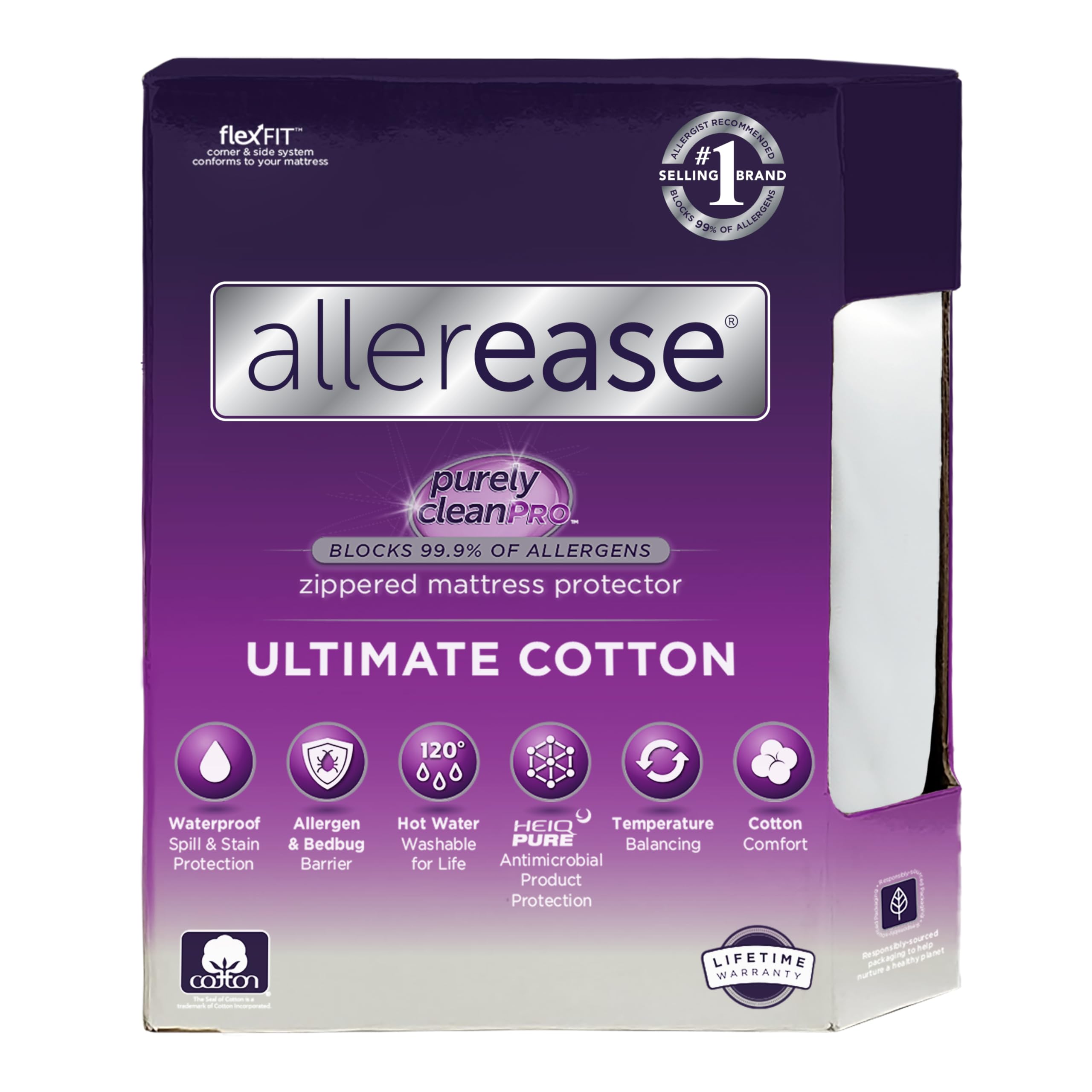 Photo 1 of AllerEase Ultimate Allergy Protection and Comfort Zippered Mattress Protector, Queen