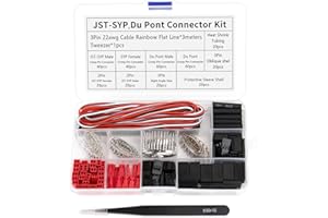 SCOOYUCK JST Servo Connector Kit, 40 Sets of Male and Female Plug Crimp Cable Assemblies, Compatible with JST SYP Futaba, Suitable for DIY Remote Control Cars, Aviation Models.