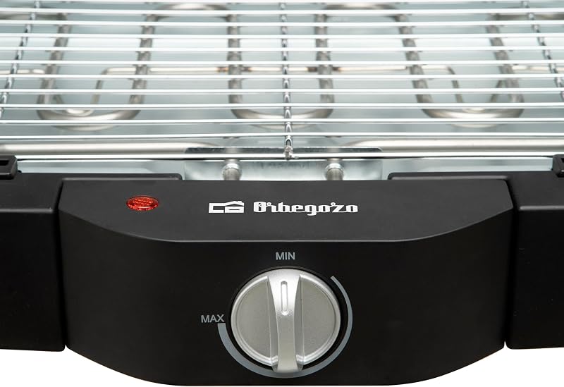 BCT 5000 Barbacoa Eléctrica, Acero Inoxidable, 2300W, 51,2 x 33 x 13,6 cm, Regulador de Temperatura, Rejilla Extraíble