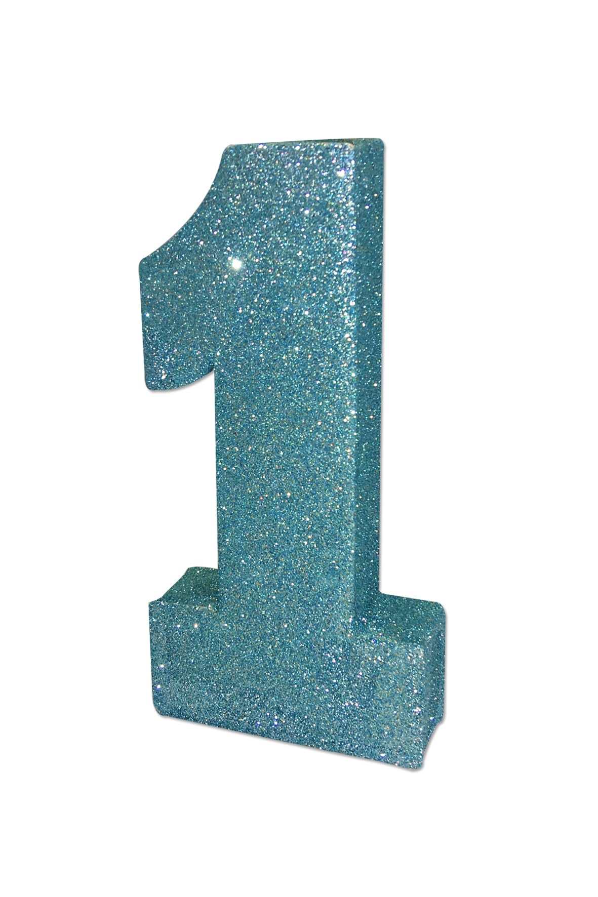 Number 1 Glitter Table Decoration Light Blue| First Birthday Table Centrepiece | Table Decorations Centrepiece | 1st Birthday Decorations | Pack of 1 | 20cm |H107 | 1st birthday decorations for boys โ image 1