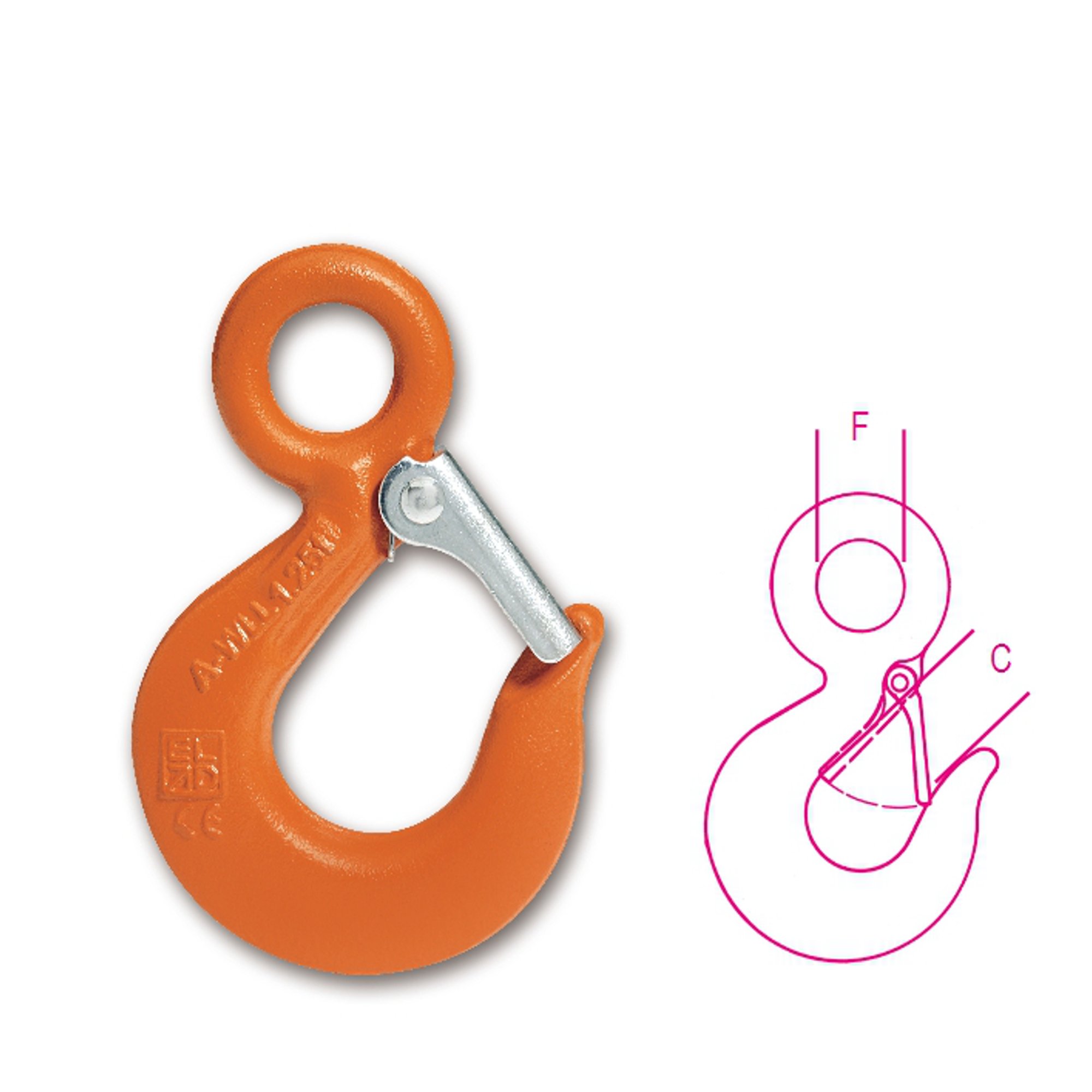 Beta 80550145 Model 8055 S5400 Eye Hook, Alloy Steel, Painted, 5400 kg