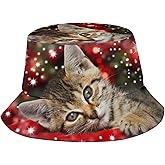 Bucket Hat for Women Men Merry Christmas Fisherman Hats Outdoor Travel Beach Sun Caps New Year Decoration