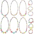 Yushulin 6 Sets Princess Necklace Little Girl Necklace, Girls Jewelry Toddler Costome Jewelry for Kids