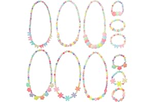 YSLF Yushulin 6 Sets Princess Necklace Little Girl Necklace, Girls Jewelry Toddler Costome Jewelry for Kids