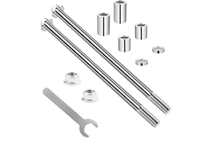 MFC·PASSION 12mm 225mm Front Rear Wheel Axle with Bushing 30mm 20mm 5mm Compatible with 50cc 110cc 125cc Dirt Bike Moped Scooter QUAD ATV Mini Bike Parts 2PCS