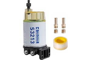 STZJAYE S3213 Marine Fuel Filter Water Separator Assembly with Bowl Replacement for Mercury Marine Outboard Motor Replaces 35-60494-1 S3213 18-7932-1 18-17928 35-809097
