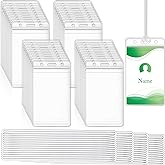 Zonon 150 Pack Clear Luggage Tags Bulk Bag Tag Badge Holder for Suitcases Waterproof Zip Identification ID Card Holder with Clear Loop Straps Business Travel and Office Supplies (10 Mil)