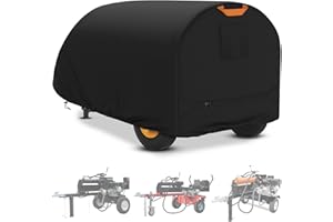 AKEfit Log Splitter Cover,Heavy Duty Waterproof Tear Resistance Wood Splitter Cover,for15-45 Ton Log Splitter Accessor(83''L x 45''W x 39''H)-Black