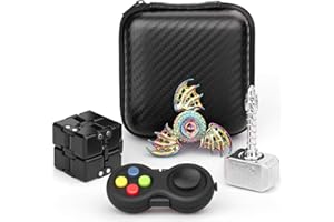 ANZMTOSN Handheld Fidget Gadget Toy Set Dragon Fidget Hand Spinners,Fidget Infinity Cube,Fidget Pad, Hammer Fidgit Spinners Fidget Chain Goody Bag Filler Party Favors Supplies Gift for Teen Kids Adults