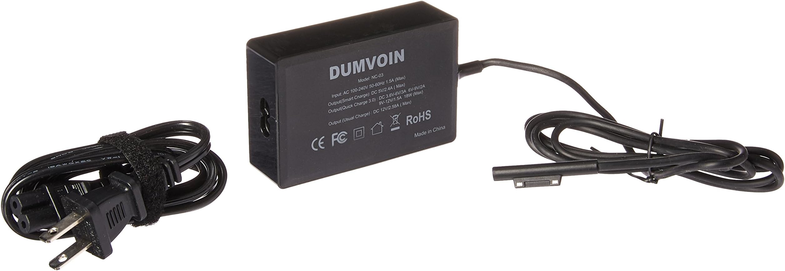 Surface Pro 4 Charger,DUMVOIN 72W 12V 2.58A for Microsoft Surface Pro 3 Adapter Intel Core i5 i7 USB AC Power Supply with Quick Charge 3.0 for Samsung Galaxy S7/S6/Edge,LG,Google Nexus,iPhone,iPad