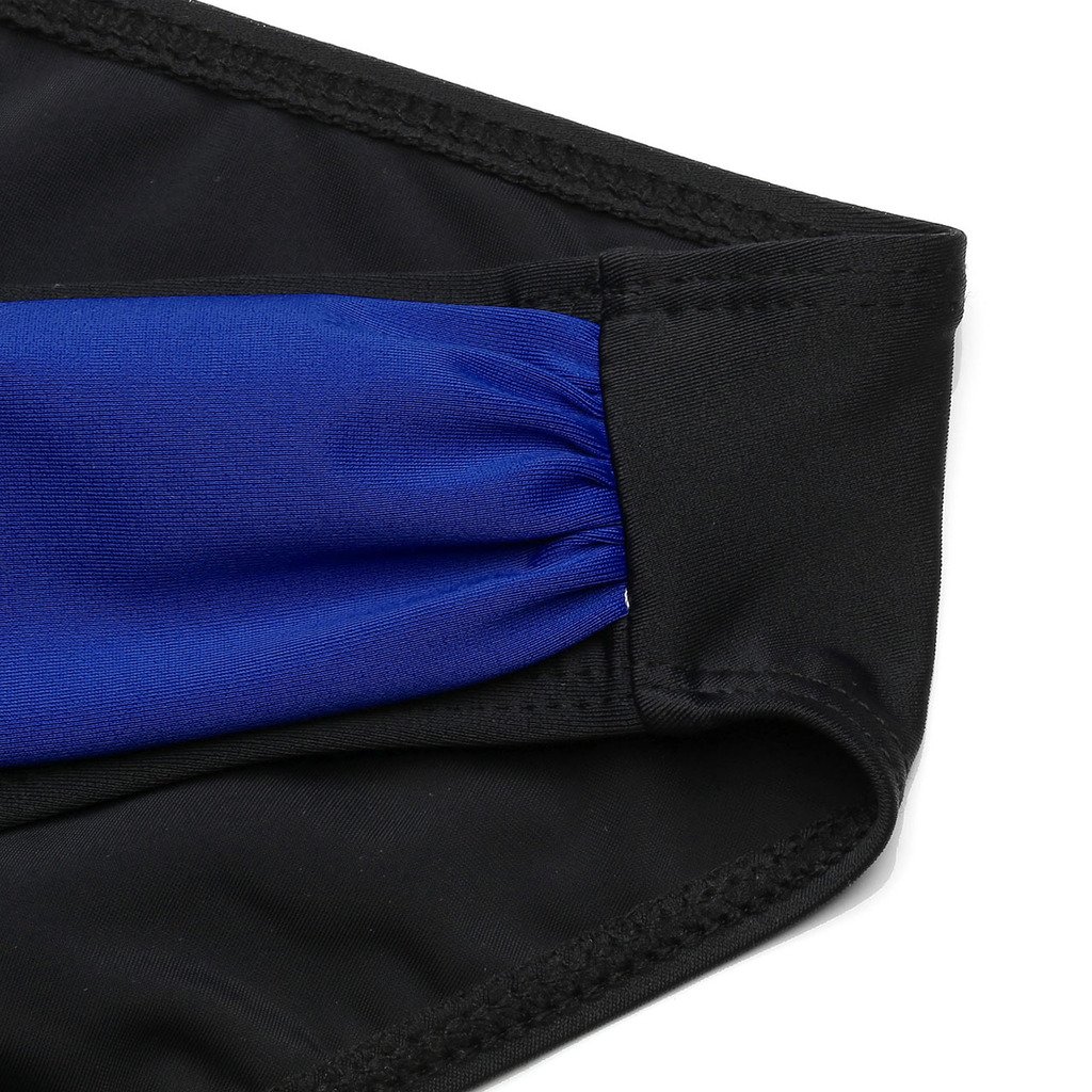 CHIC DIARY Women\'s Vintage Patchwork Halter Padded Swimsuit Bathng Suit,RoyalBlue Low Waist M