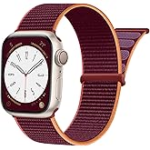 SNBLK Sport Nylon Loop Band Compatible with Apple Watch Bands for Women Men 40mm 41mm 42mm 44mm 45mm 46mm 49mm 38mm, Breathable Braided Stretchy Strap for iWatch SE Series 11/10/9/8/7/6/5/4/3 Ultra