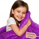 hazli Super-Soft Kids Weighted Blanket 7 Pounds - Easy to Clean, Washable Minky Cover - 41x60 Inches Child Heavy Blanket for Girls and Boys Small