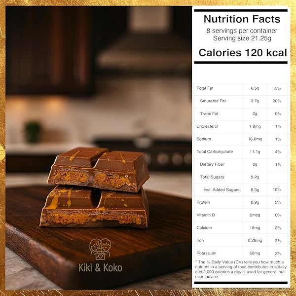 DUBAI STYLE CHOCOLATE – REINTERPRETED: BELGIAN MILK CHOCOLATE 6 OZ WITH CARAMELIZED BISCUIT CREAM & CRISPY KADAYIF – PREMIUM HANDMADE