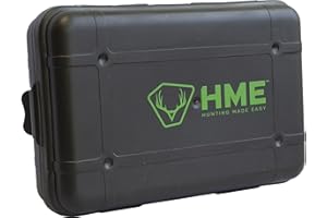 HME Archery Bow Hunting Storage Organizer Box Plastic Portable Lightweight Broadhead Case with Foam Padding
